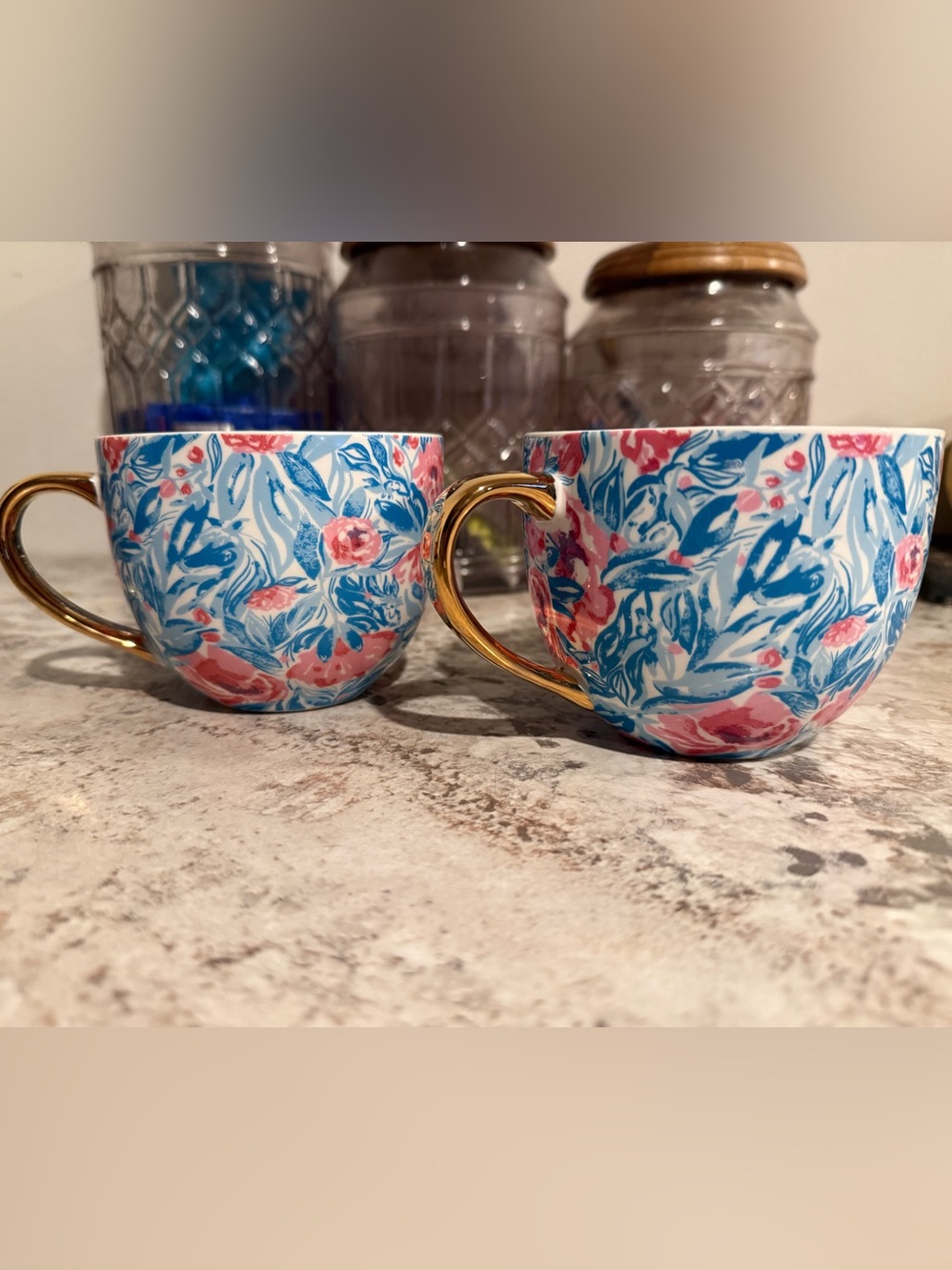 NWOT Lilly Pulitzer Mug Bondi Blue My Little Peony
